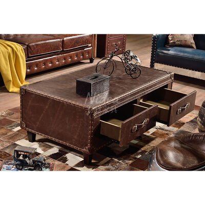 Luxuriöser Vintage Industrie Retro Flieger Vintage Truhe Zigarren Couchtisch Lounge Pub Club Studio Möbel Salon Meuble